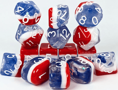 Role 4 Initiative - Set of 15 Dice: Stars & Stripes